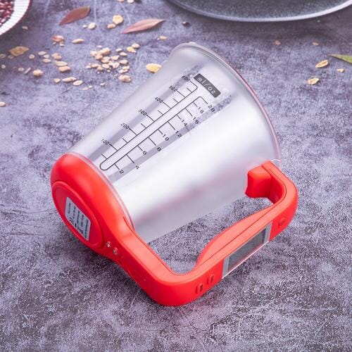 Balance de Cuisine - ElectronicCups™ - Rouge - Comptoir en Cuisine