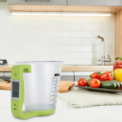 Balance de Cuisine - ElectronicCups™ - Vert - Comptoir en Cuisine