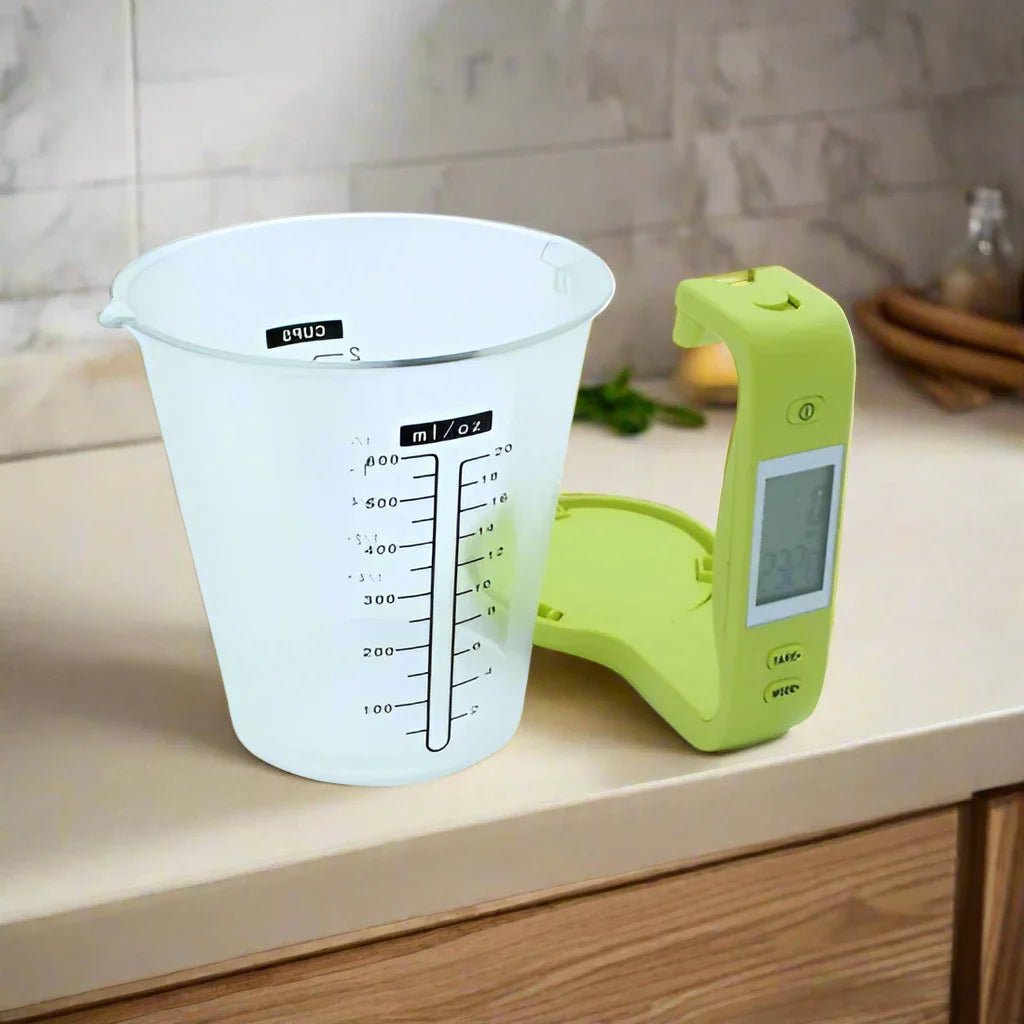 Balance de Cuisine - ElectronicCups™ - Vert - Comptoir en Cuisine