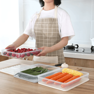 Boîte de rangement - FoodSaverBox™ - Carré blanc - Comptoir en Cuisine
